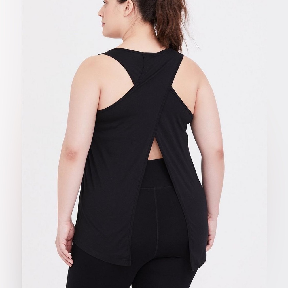 Performance Cotton Split Back Sleeveless Active Tank